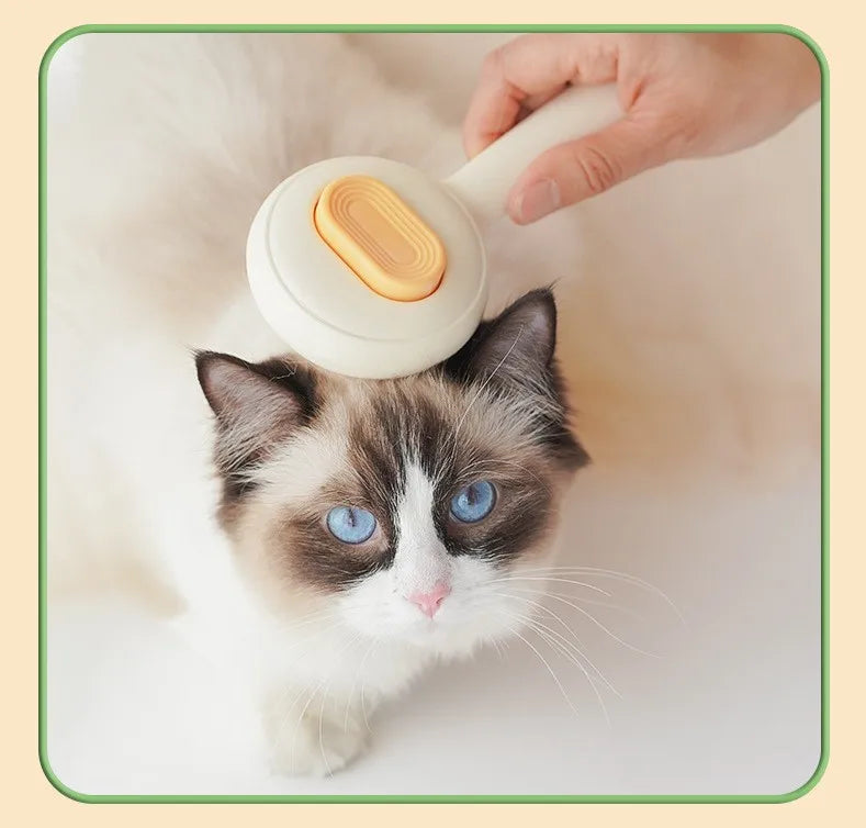Self-Cleaning Pet Hair Remover Brush for Dogs & Cats