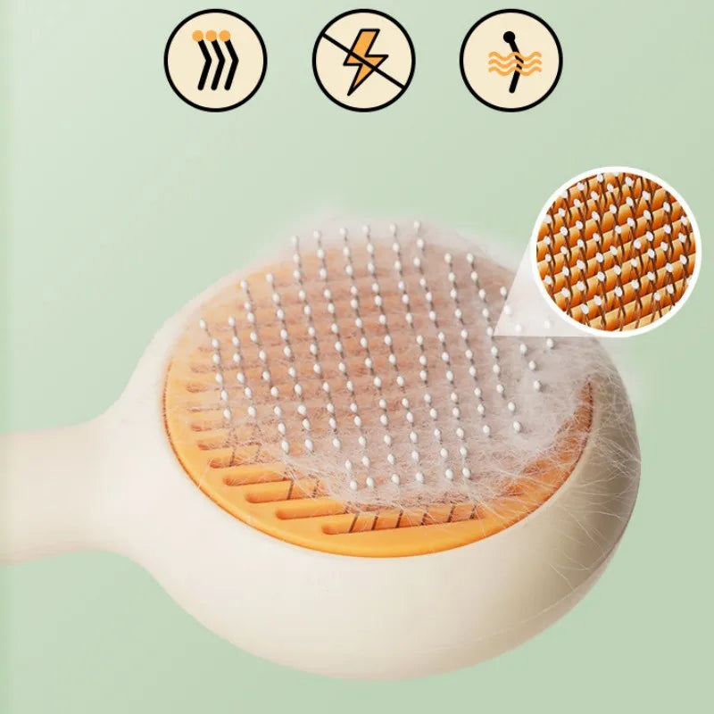 Self-Cleaning Pet Hair Remover Brush for Dogs & Cats